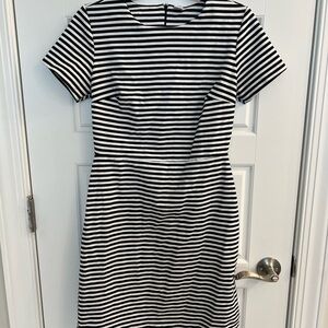 Old Navy Black and White Sheath Midi Dress